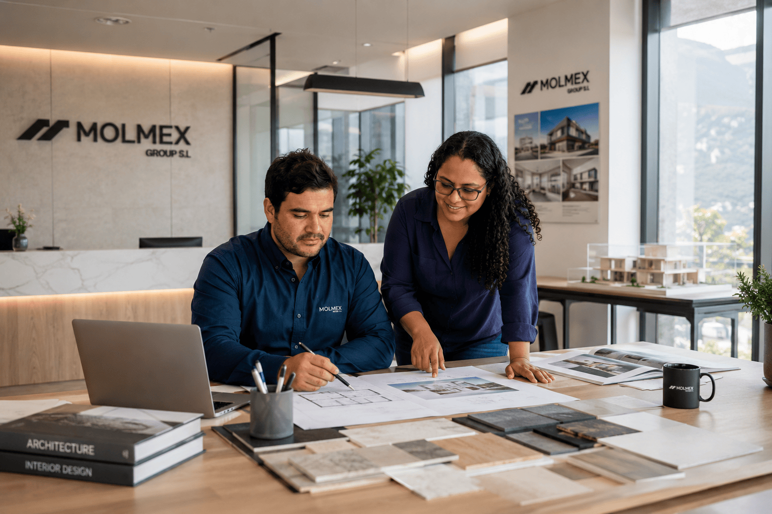 Equipo directivo de Molmex Group en oficina corporativa