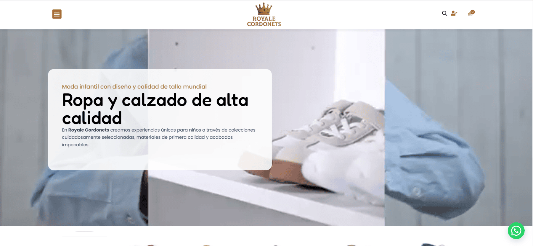Sitio web de Royale Cordonets