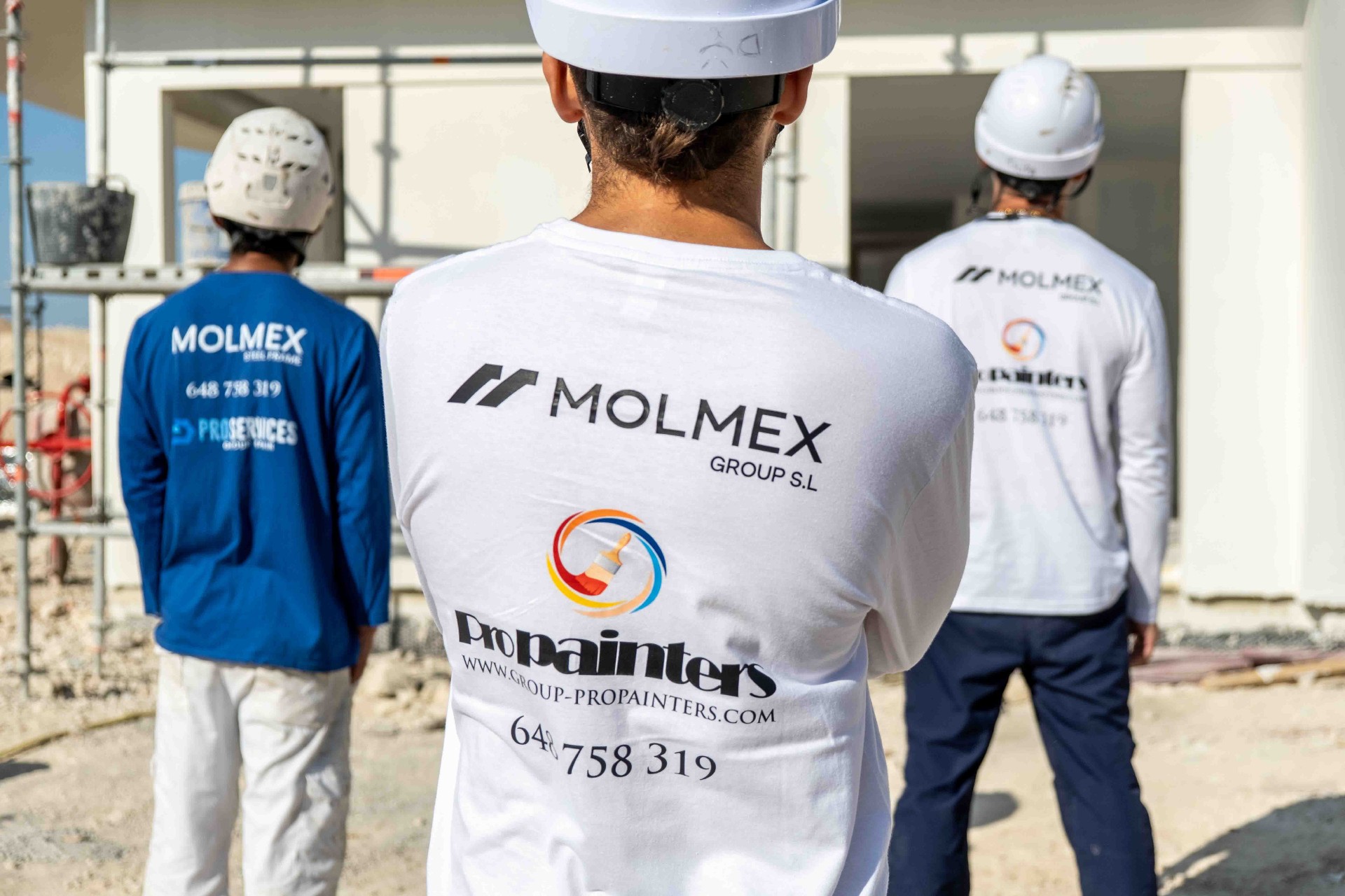 Equipo Molmex y Propainters en obra en España