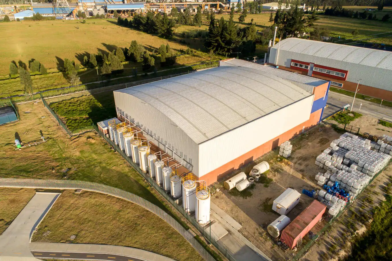 Industrial facility — aerial drone