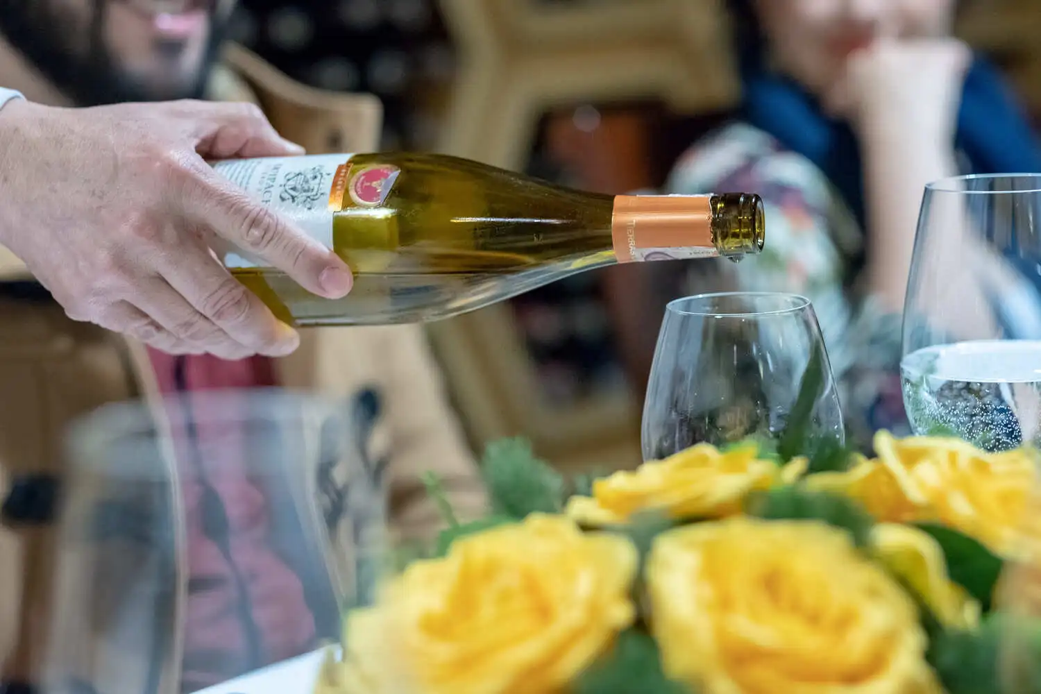 Wine pour — hospitality lifestyle