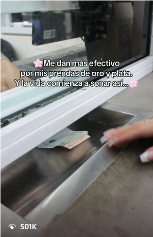 Building one of the most powerful local retail marketing ecosystems in Colombia. — TikTok 501K views — Real client story · gold & silver pawn